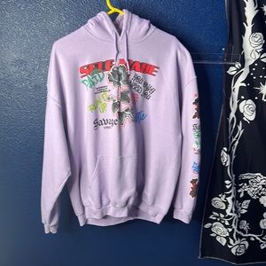 purple hoodie